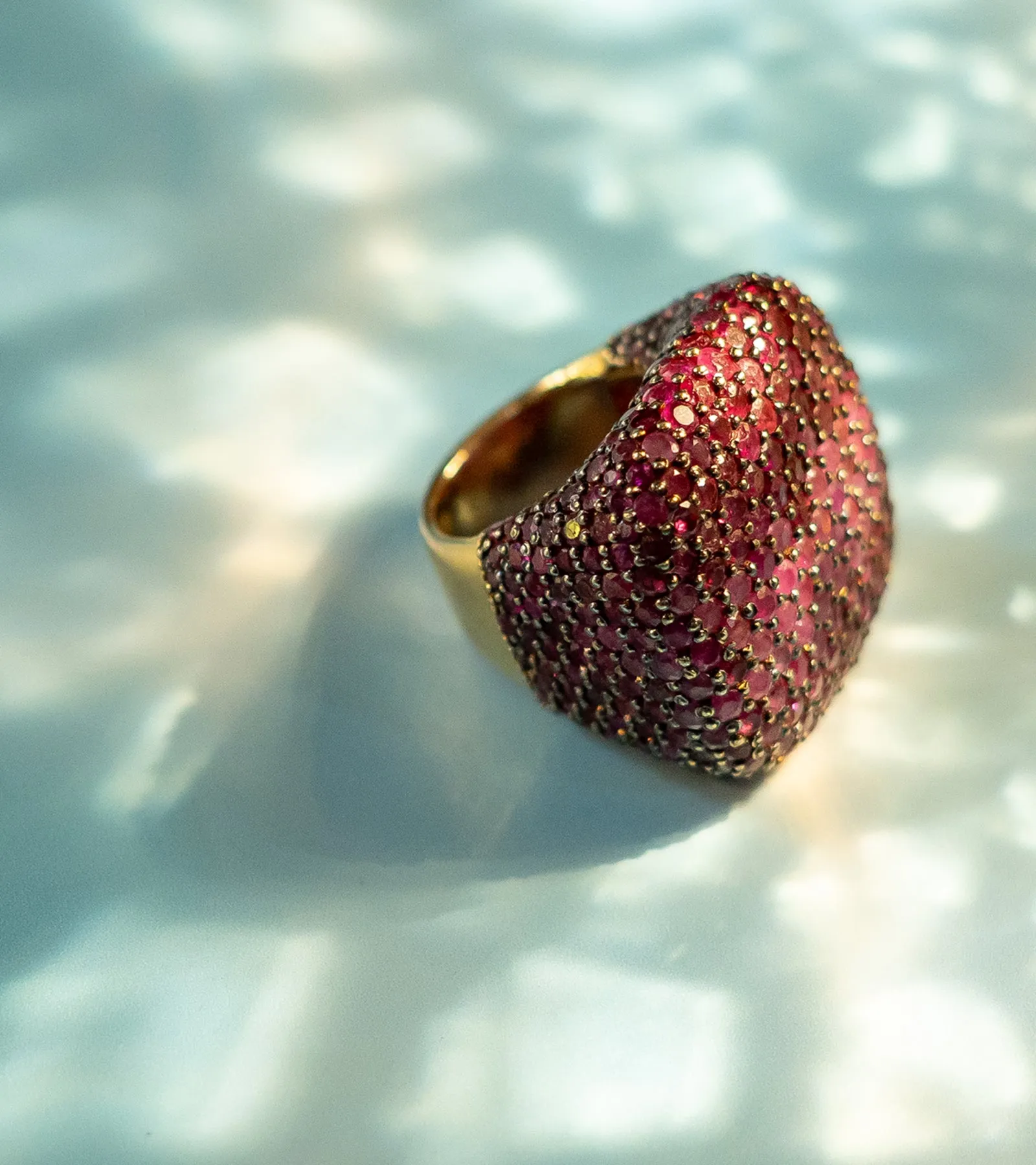 Ruby Square | Cocktail Ring