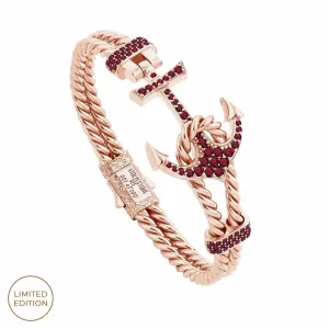 Ruby Twined Anchor Bangle