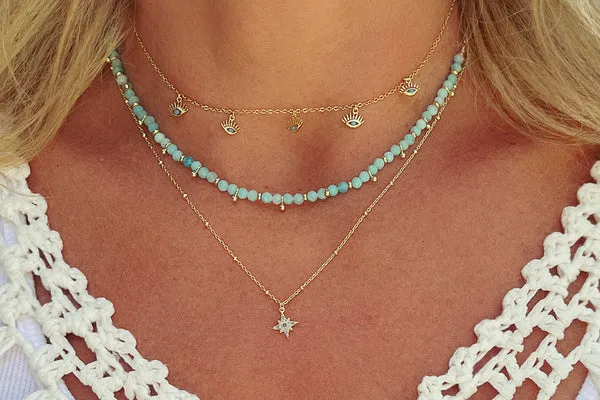 SALUS AMAZONITE GEMSTONE NECKLACE