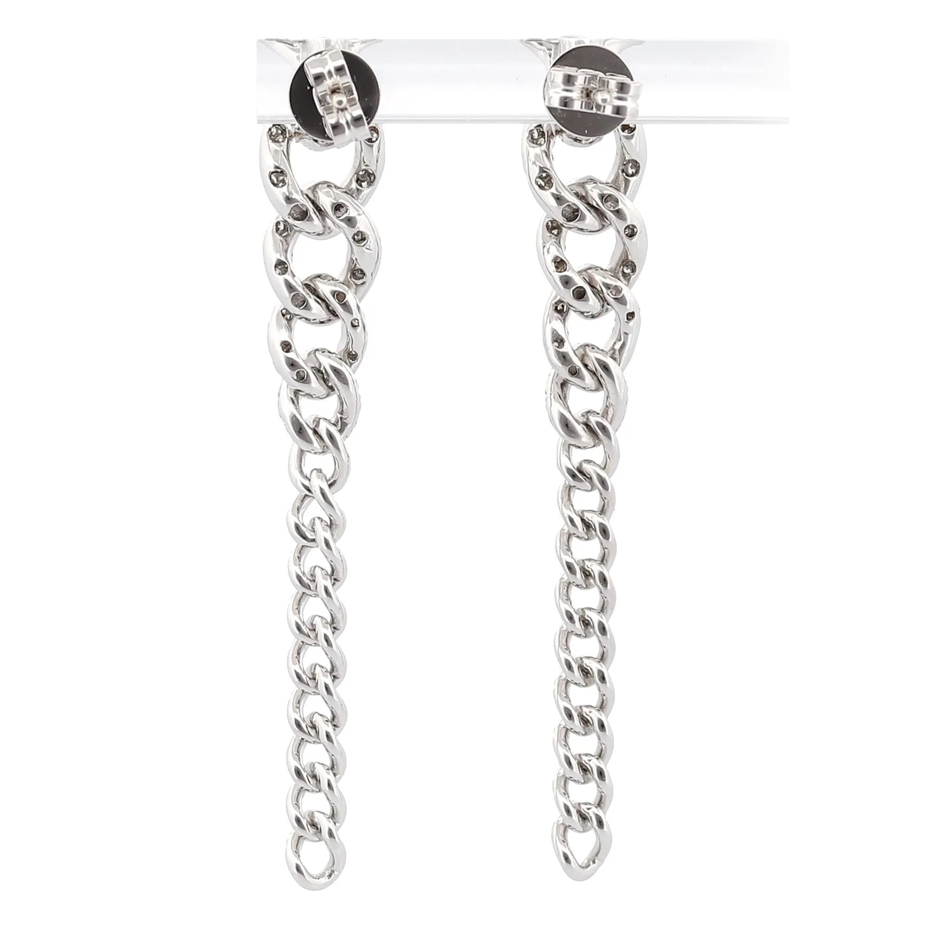 Shay Diamond 2-in-1 Gradual Drop Earrings 18K White Gold 1ctw w/Box MSRP $4,480