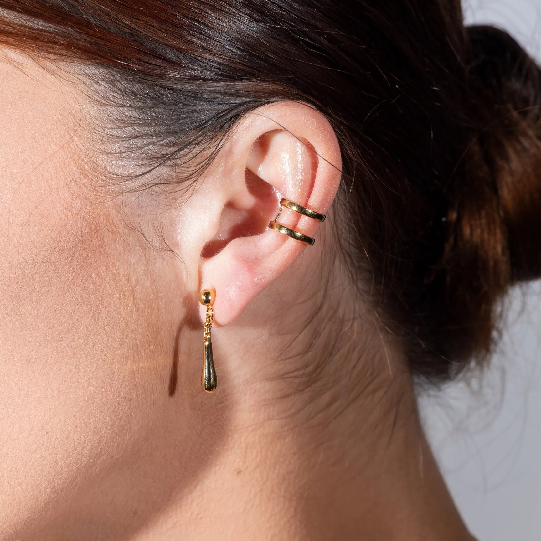 Short Drip Earrings in Gold Vermeil