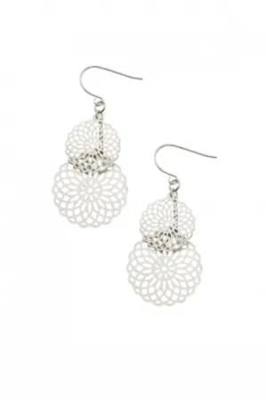 Silver Double Kaleidoscope Earrings