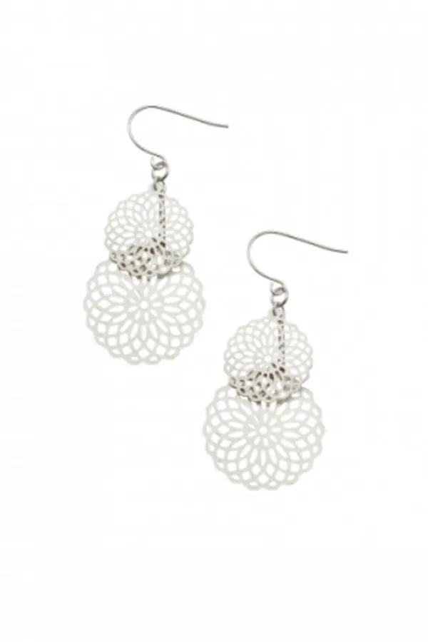 Silver Double Kaleidoscope Earrings