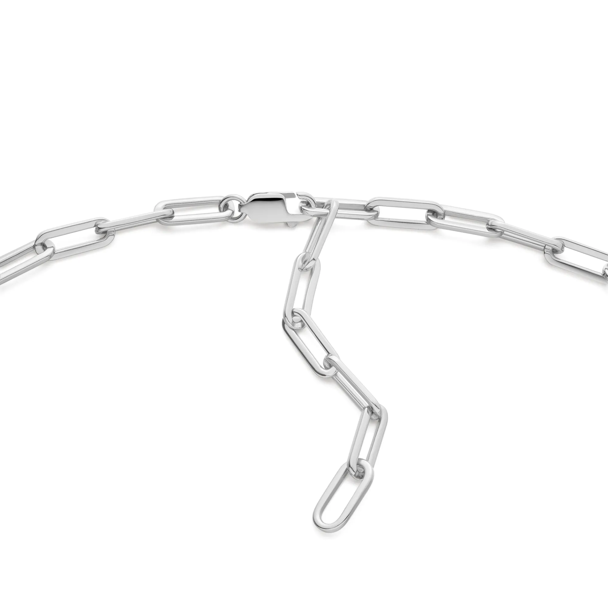 Silver Linked Chunky Chain Necklace