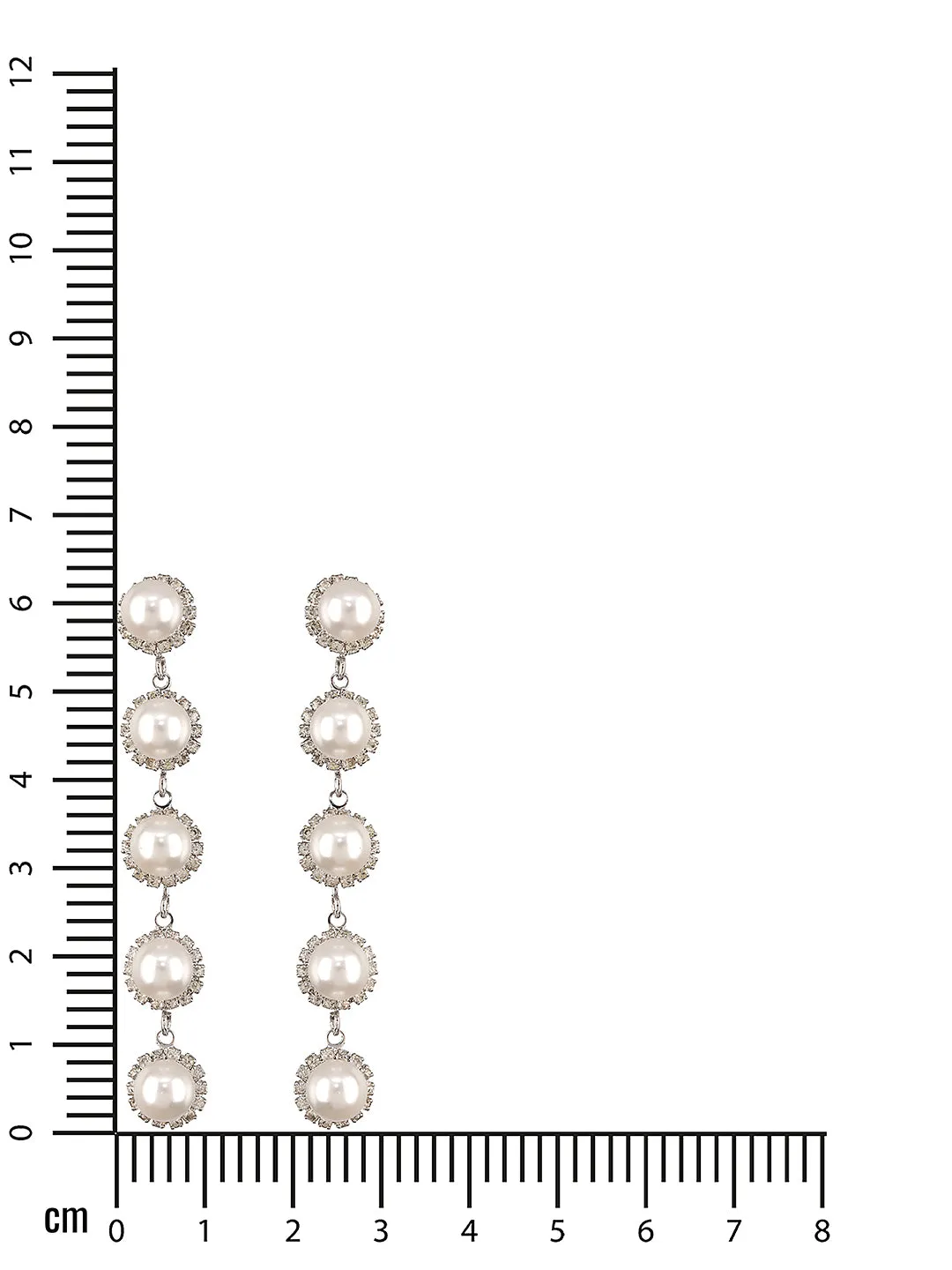 Silver-Toned & Pearl Studded Contemporary Drop Earrings