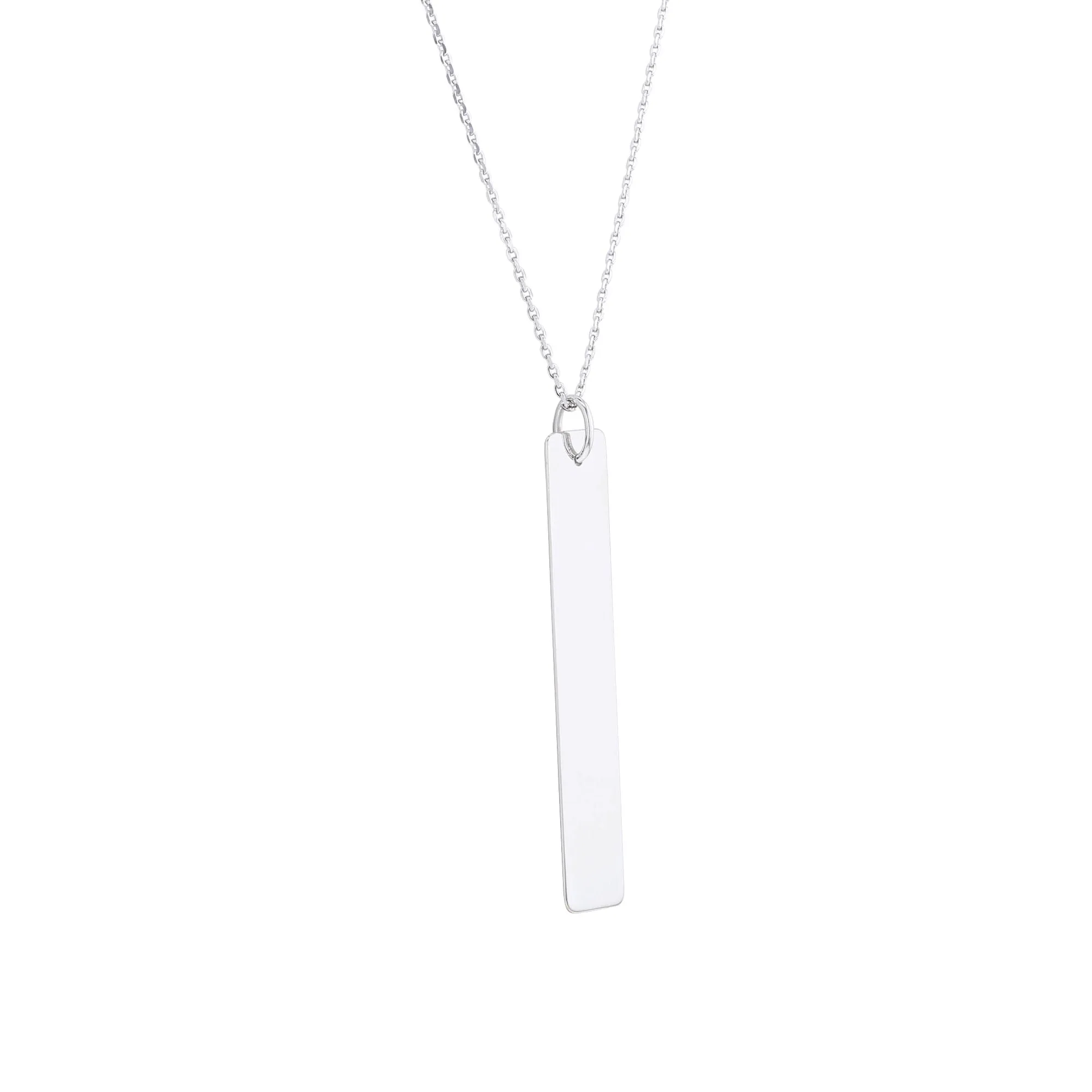 Silver Vertical Bar Necklace