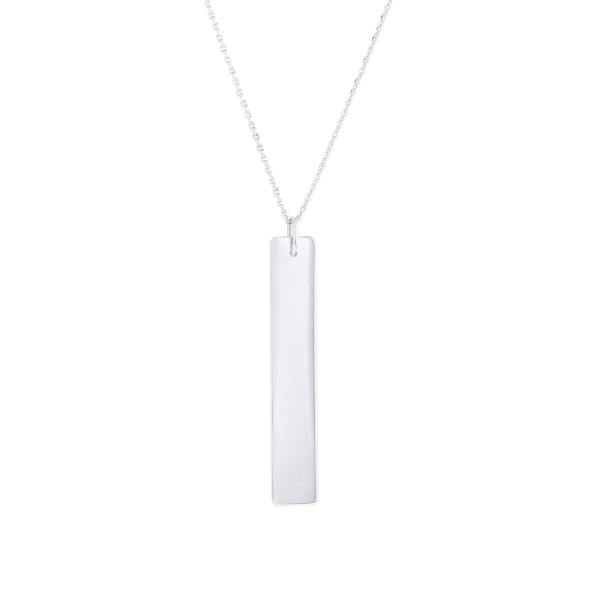 Silver Vertical Bar Necklace