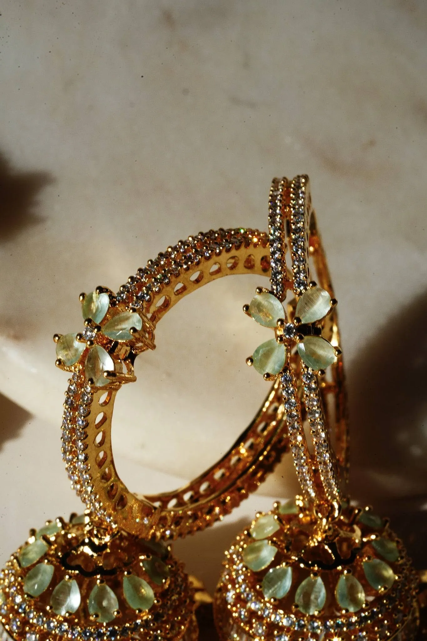 Simi - Gold AD Hoop Jhumka