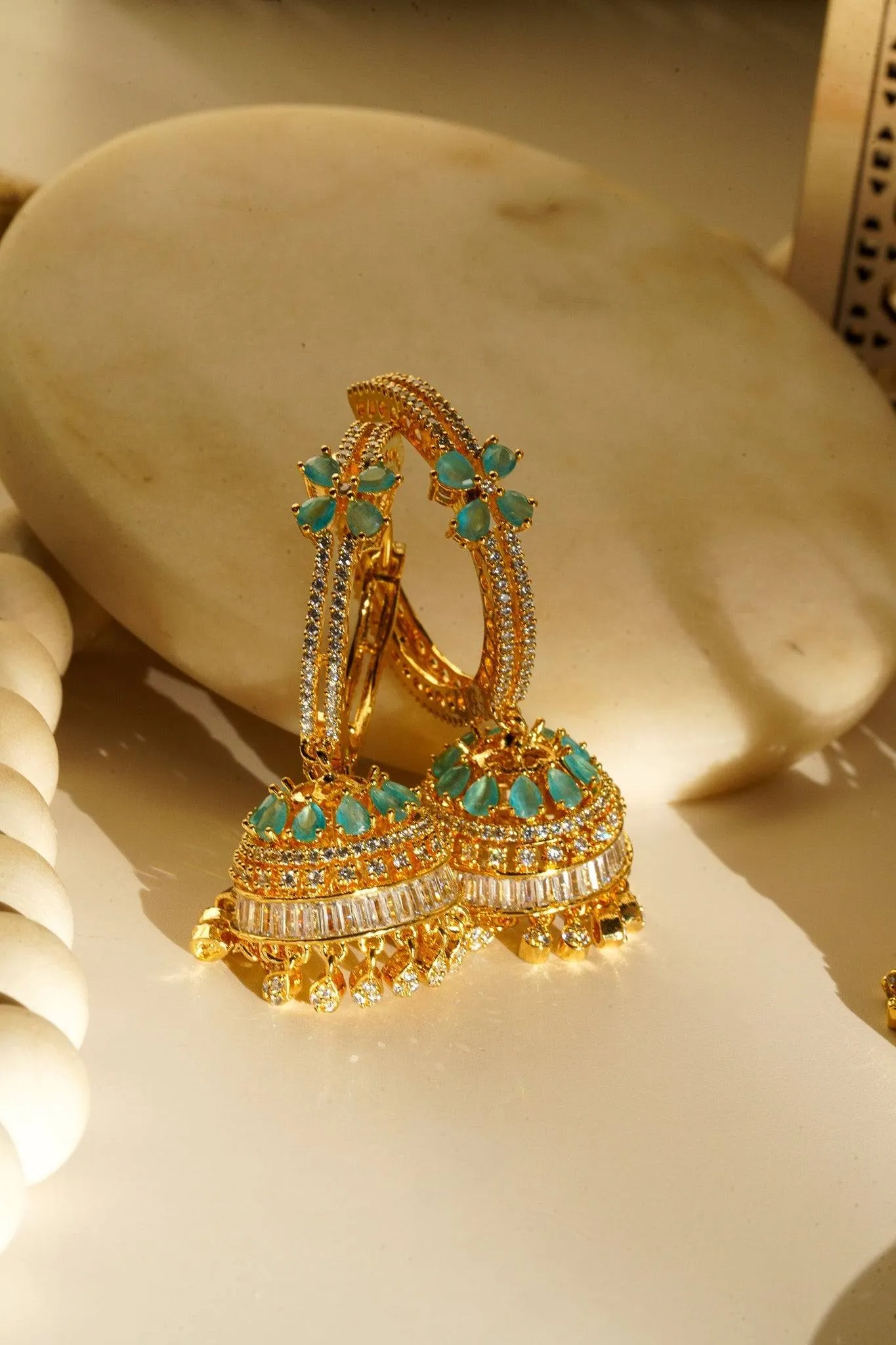 Simi - Gold AD Hoop Jhumka