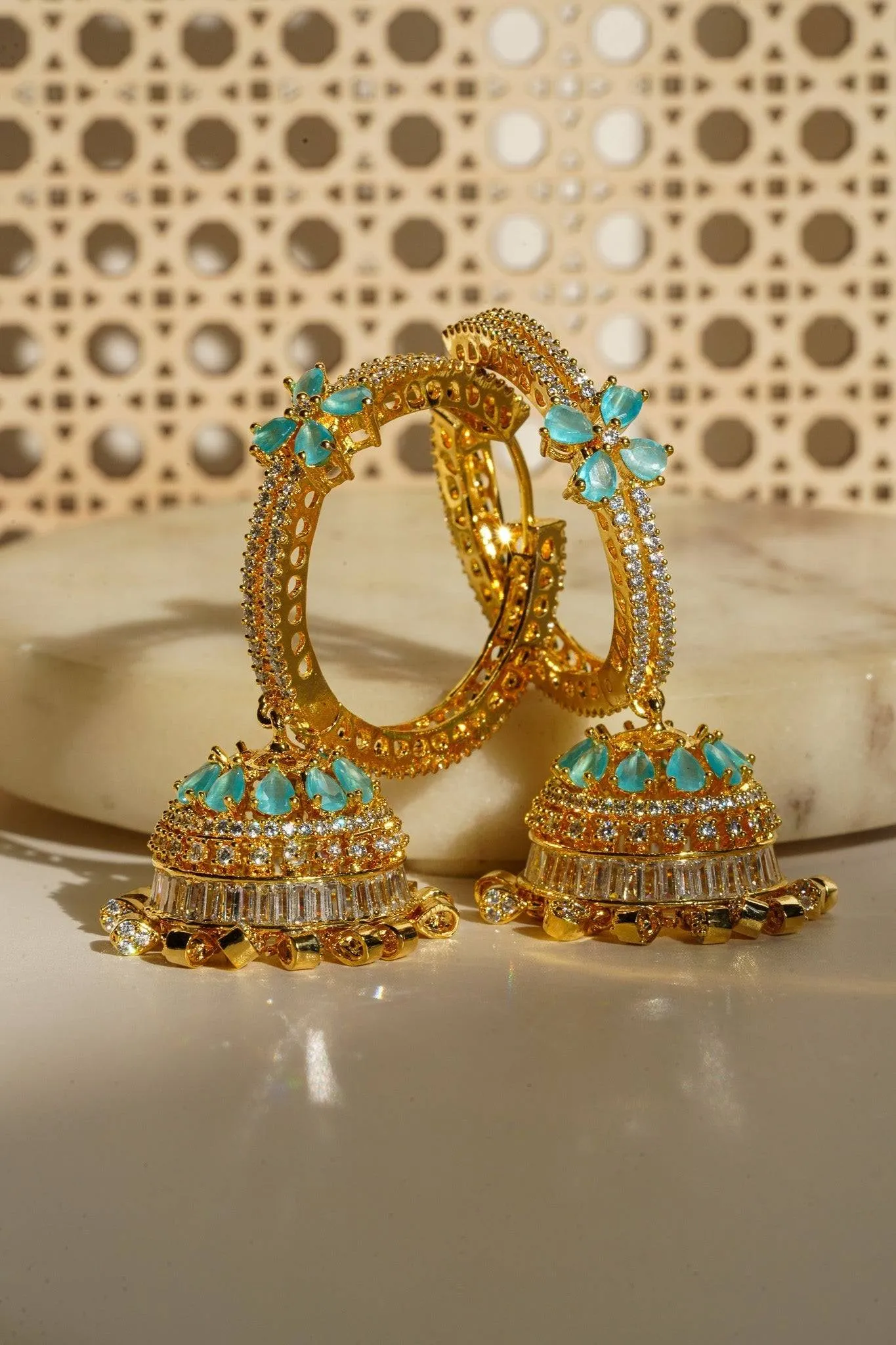 Simi - Gold AD Hoop Jhumka