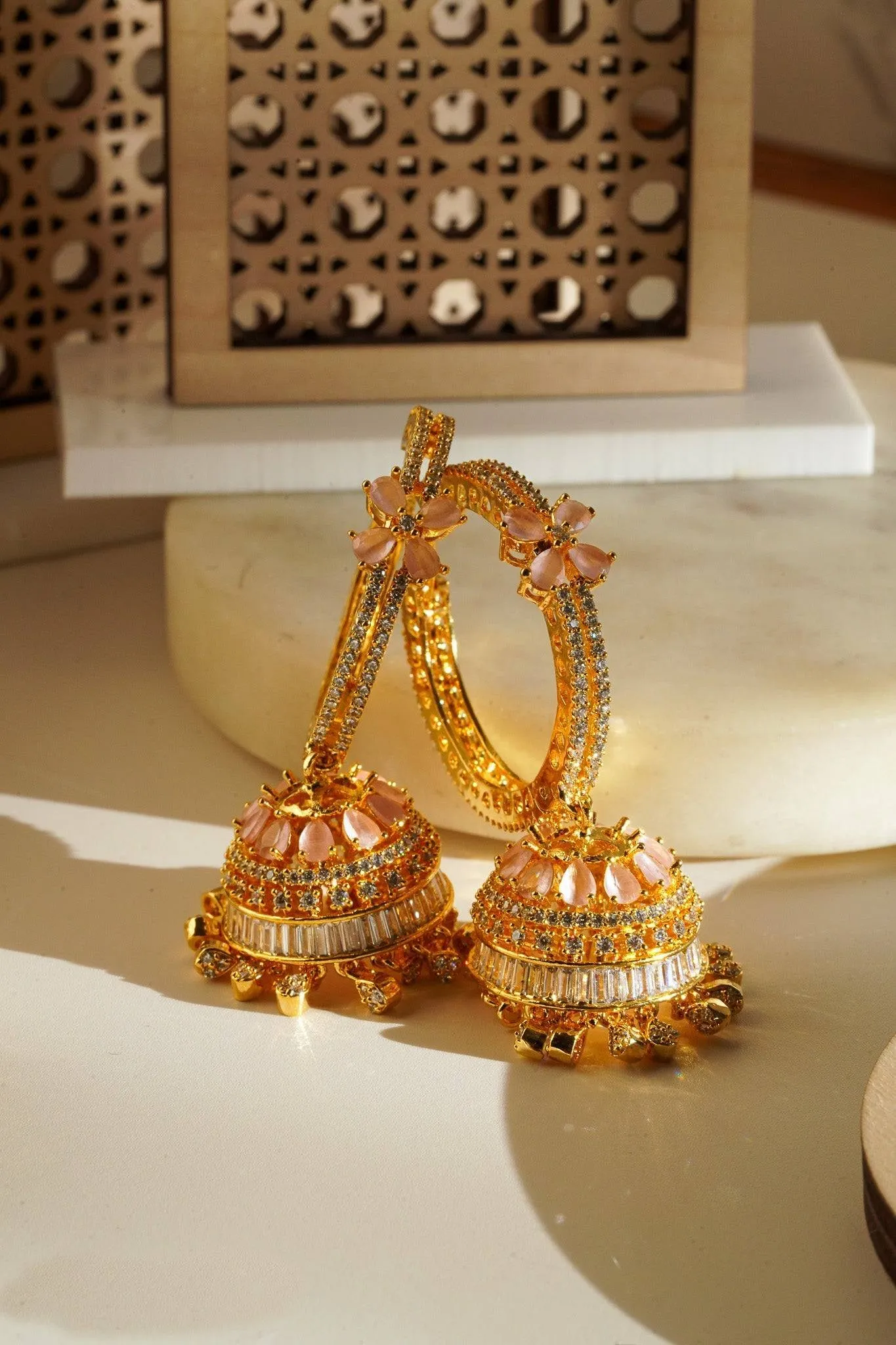 Simi - Gold AD Hoop Jhumka