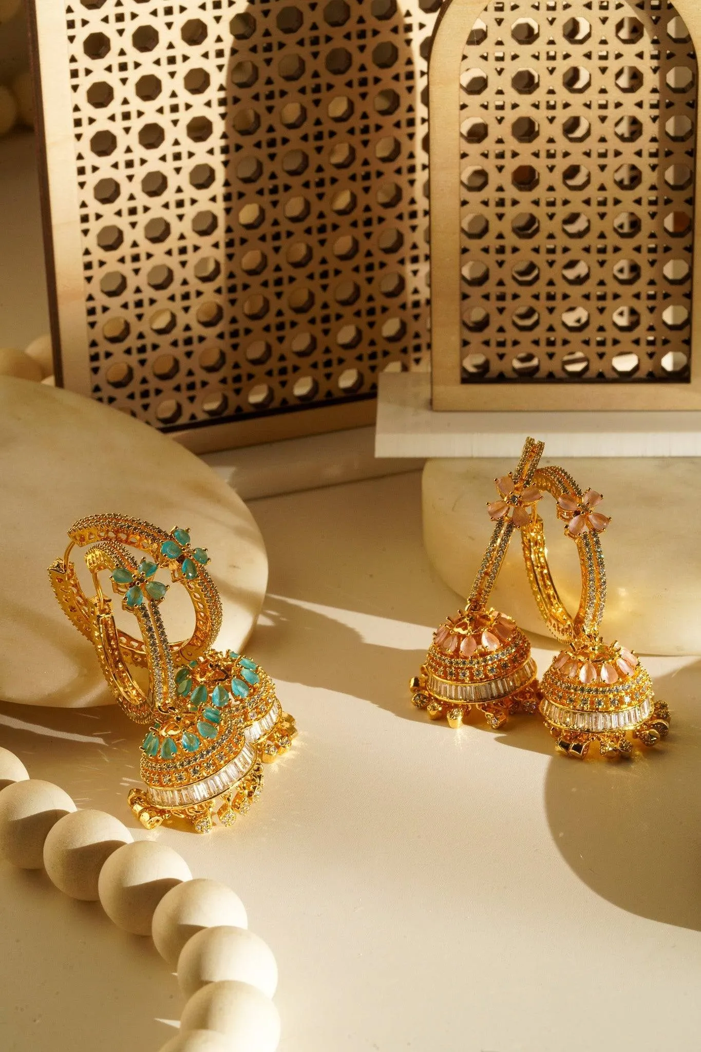 Simi - Gold AD Hoop Jhumka