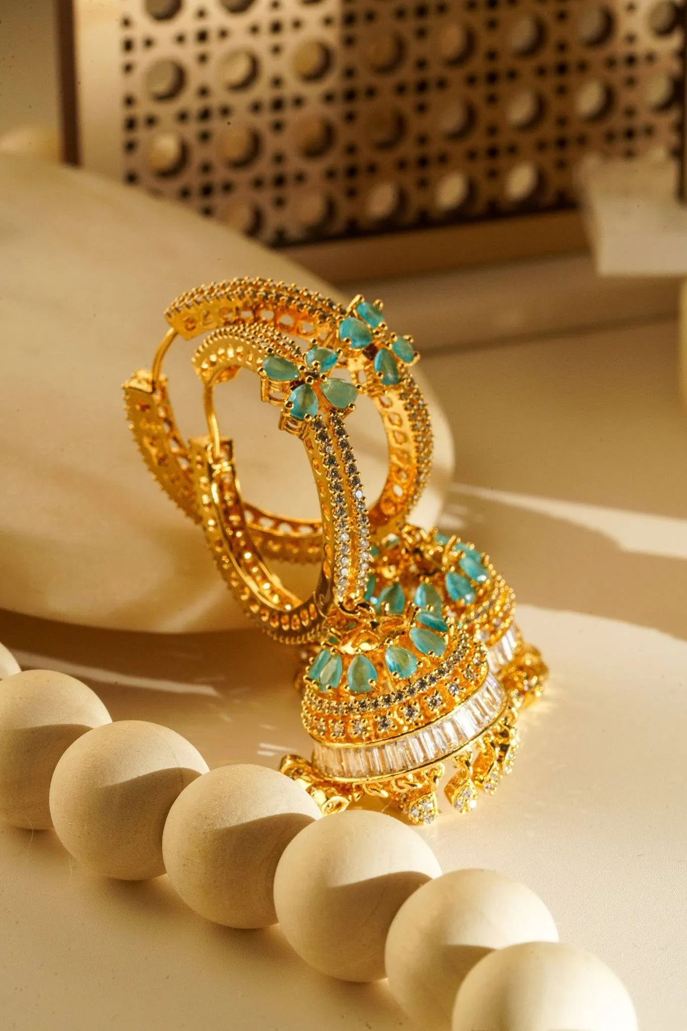 Simi - Gold AD Hoop Jhumka