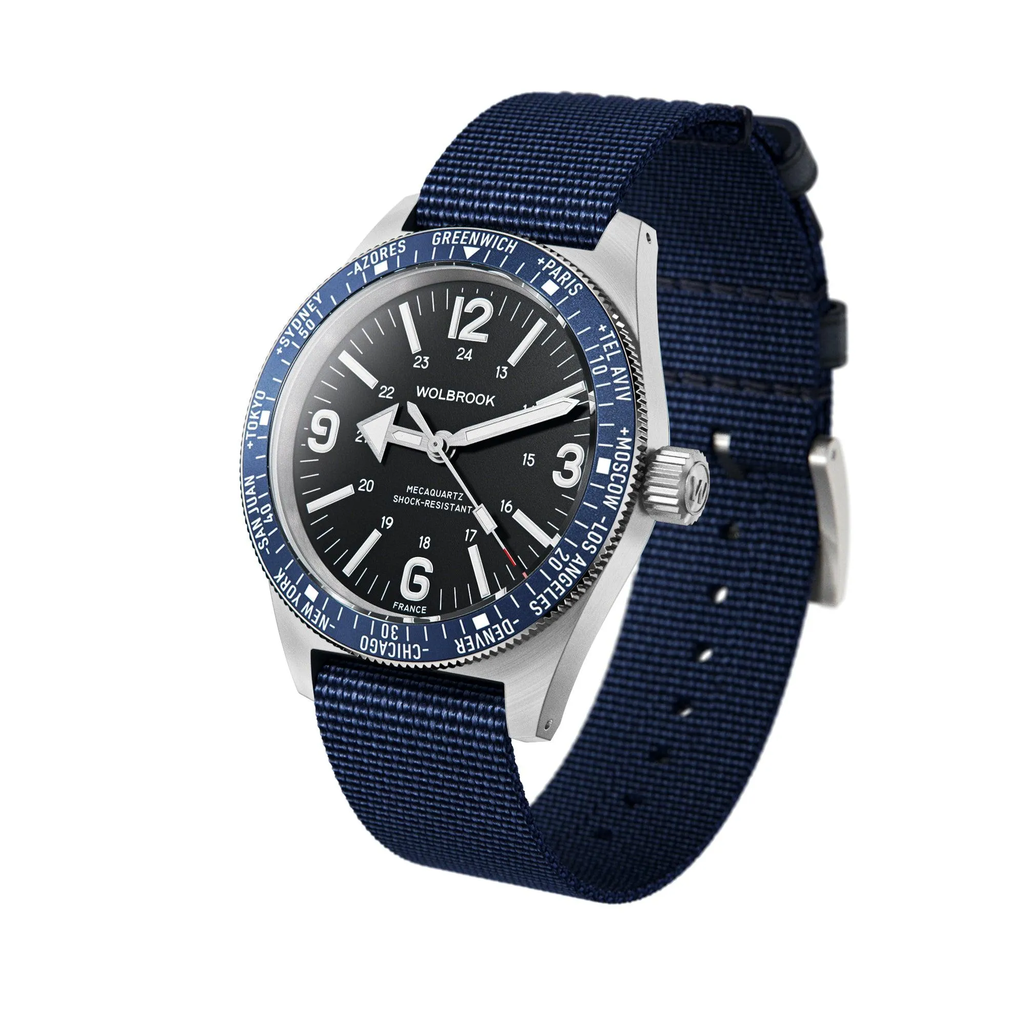 Skindiver WT Mecaquartz Watch - Blue, Black & Steel