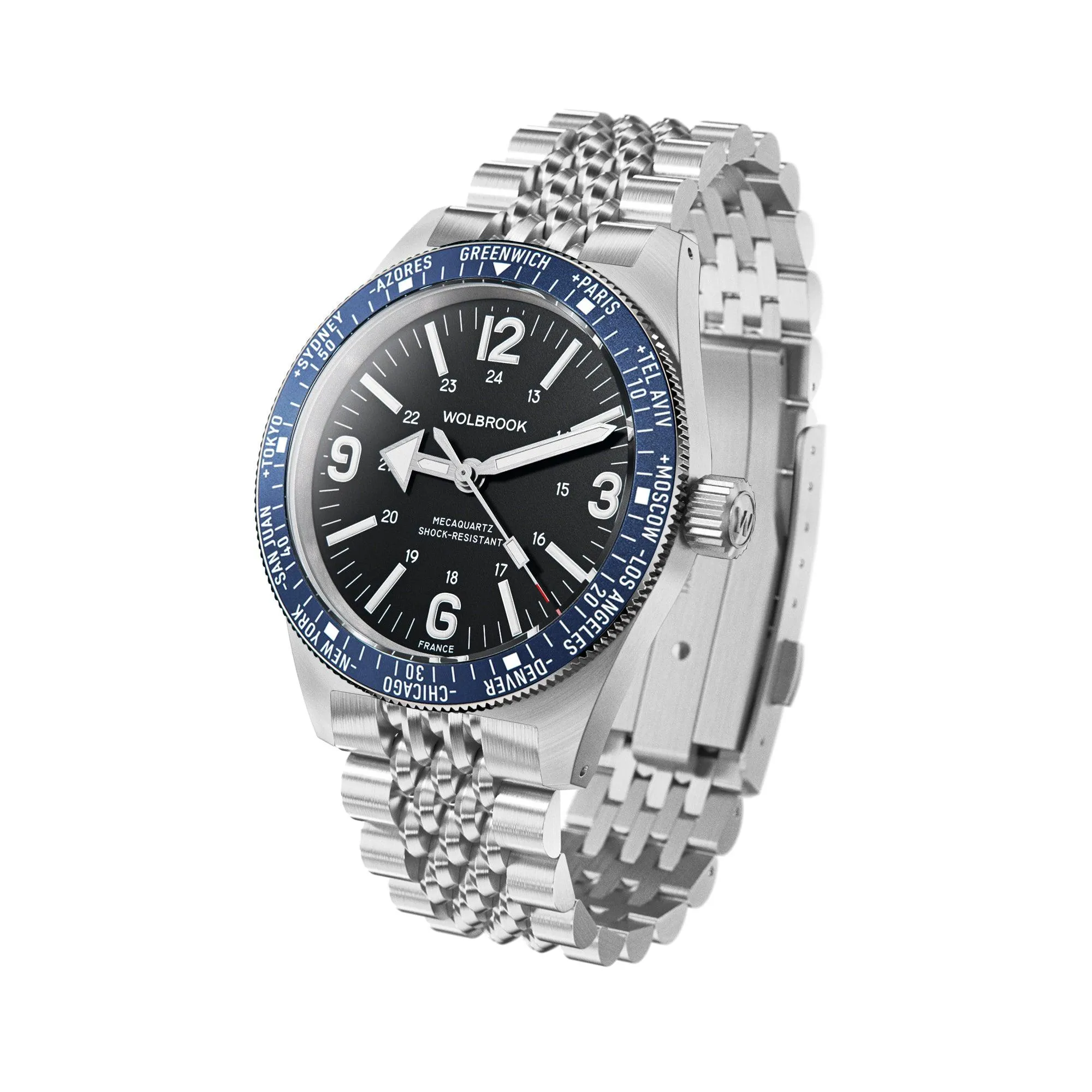 Skindiver WT Mecaquartz Watch - Blue, Black & Steel