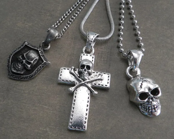 Skull Cross Pendant on Chain