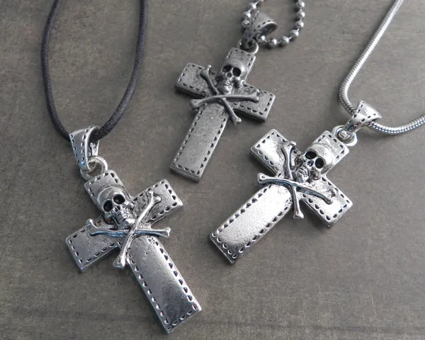 Skull Cross Pendant on Chain