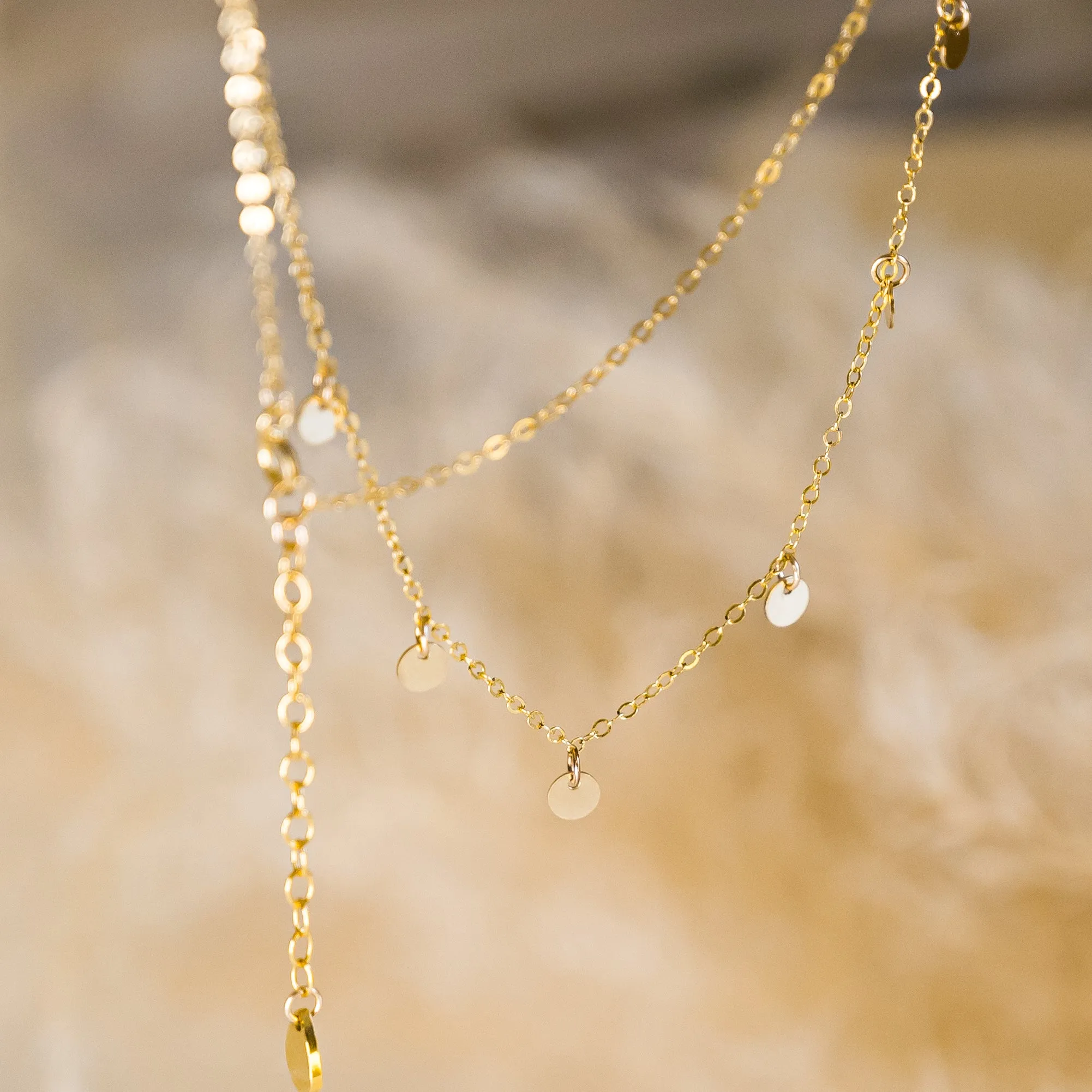 SOLEIL Gold Disc Necklace