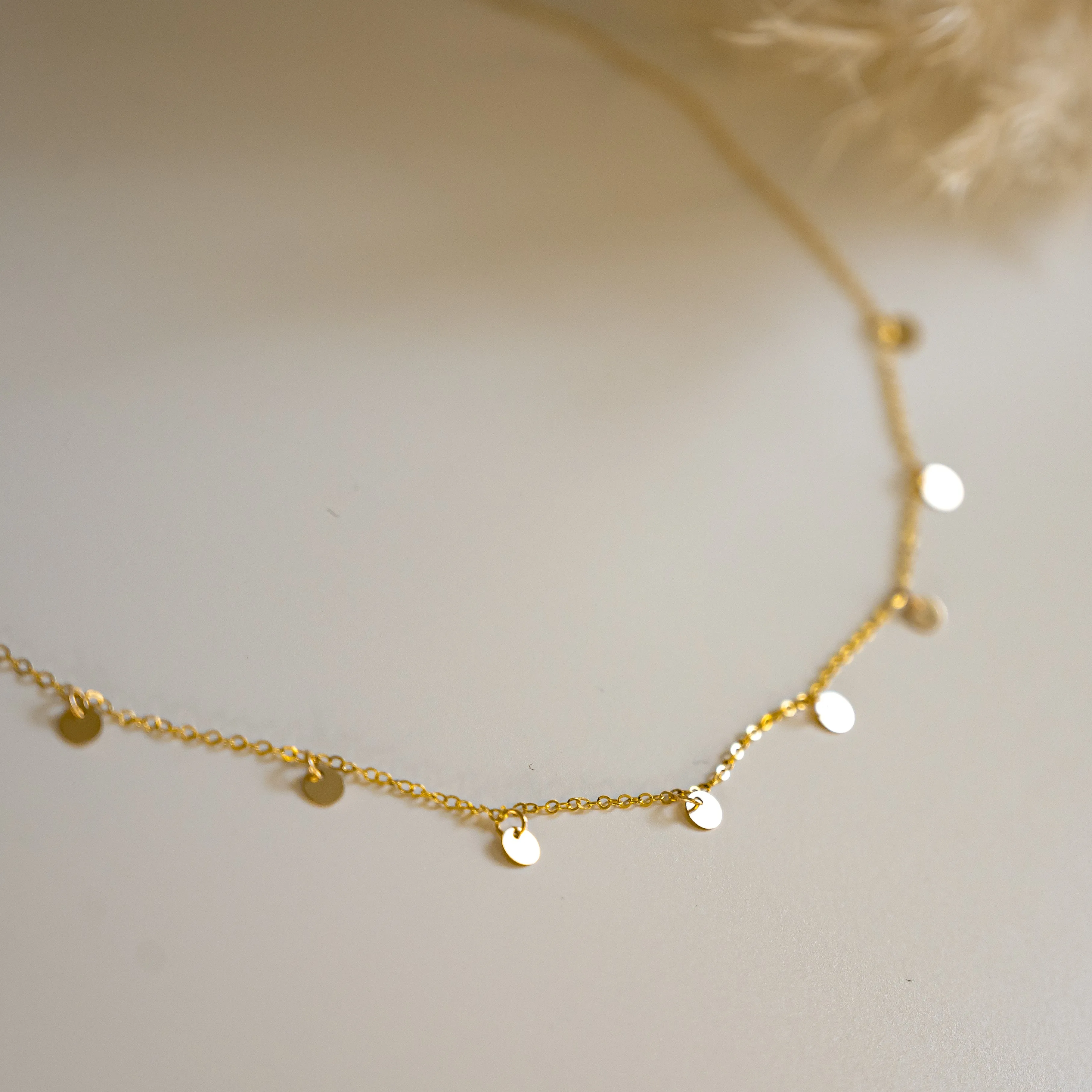 SOLEIL Gold Disc Necklace