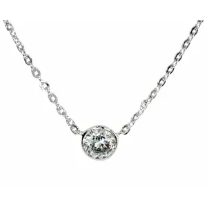 Solitaire Bezel Necklace