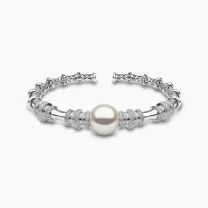 Starlight 18K Gold Pearl and Diamond Astral Bangle