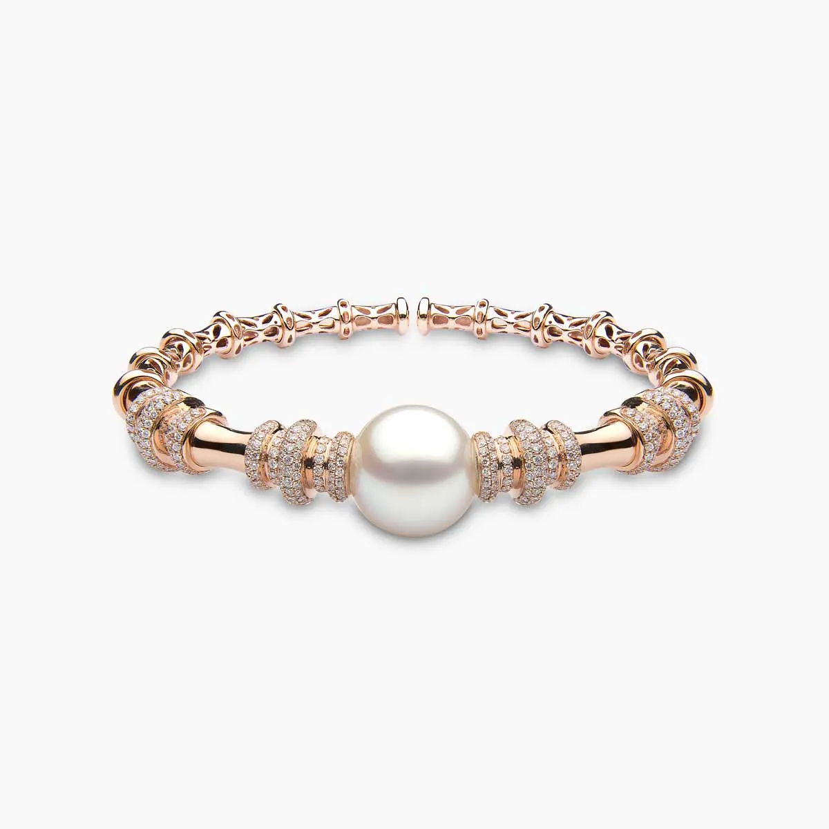 Starlight 18K Gold Pearl and Diamond Astral Bangle