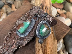 Sterling Silver & Chrysoprase Earrings