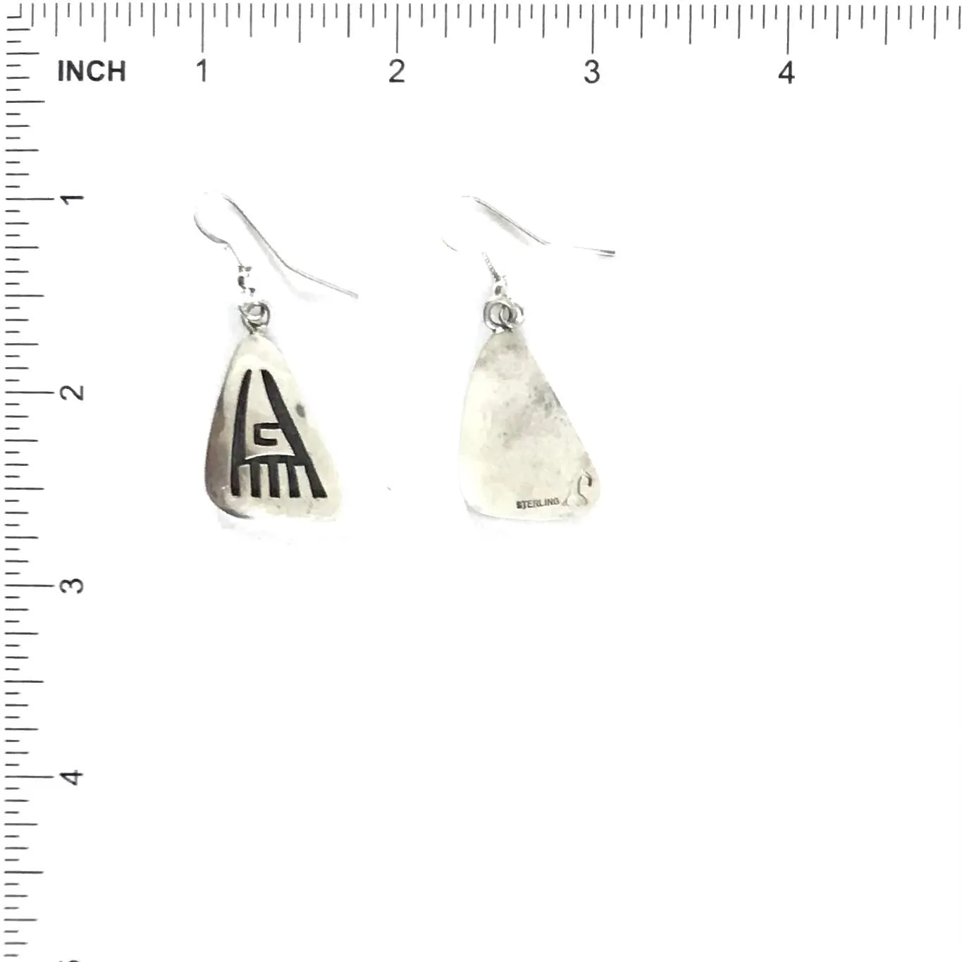 Steward Dacaywma Hopi Overlay Dangle Earrings