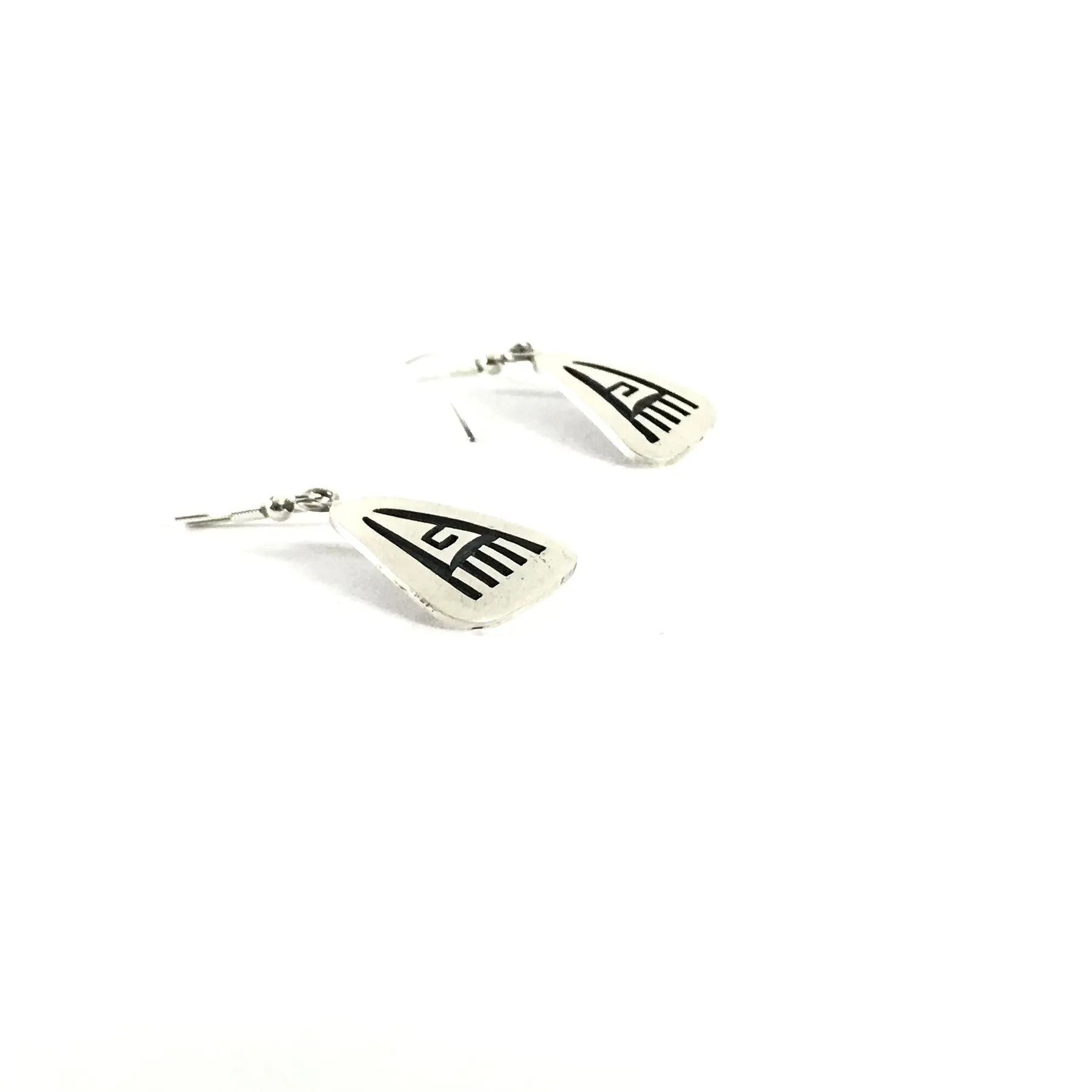 Steward Dacaywma Hopi Overlay Dangle Earrings