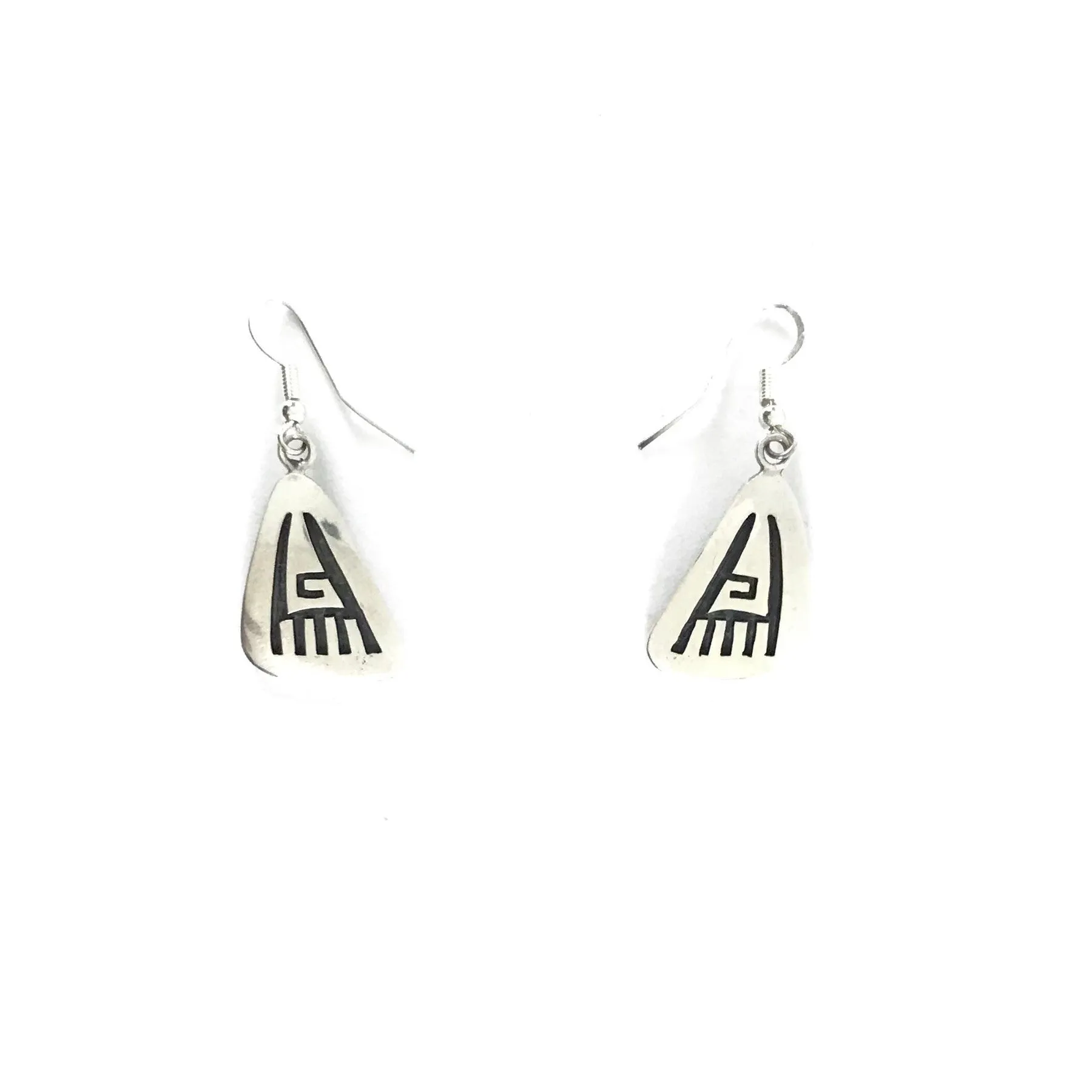 Steward Dacaywma Hopi Overlay Dangle Earrings