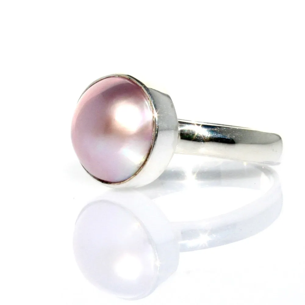 Sunset Pink Mabe Ring