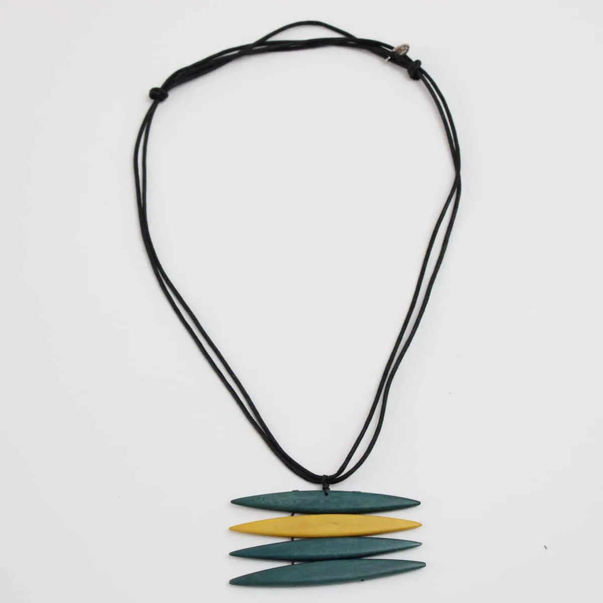 Teal and Yellow Sofia Necklace