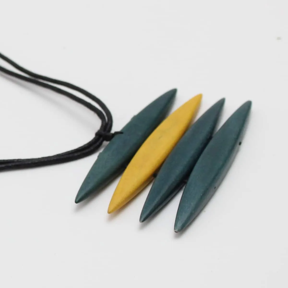 Teal and Yellow Sofia Necklace