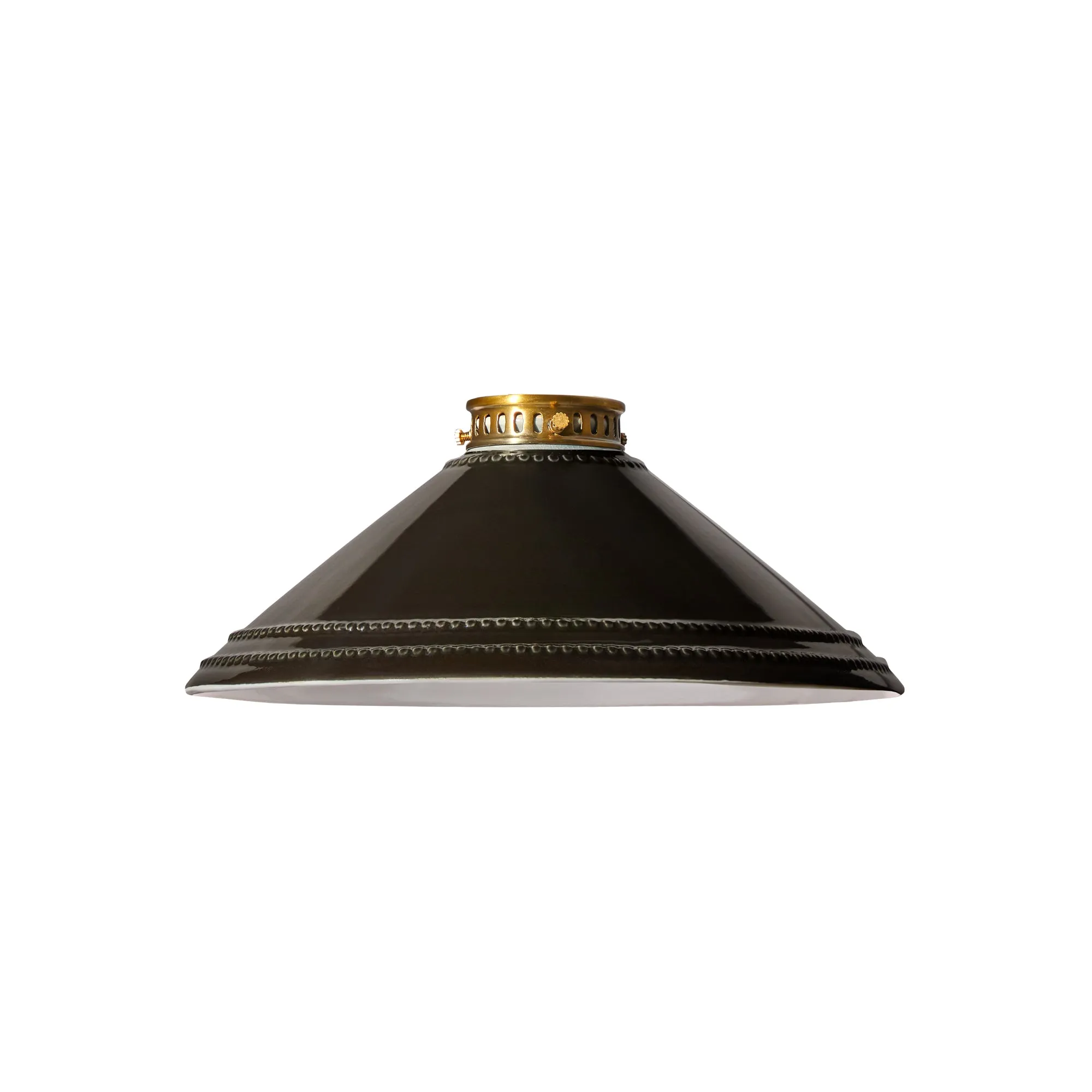 Ted ceramic shade in black with stone interior