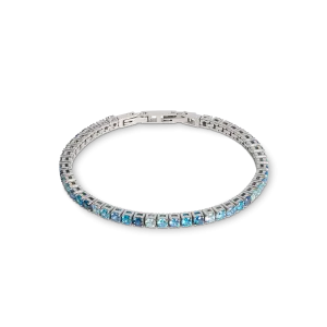 Tennis bracelet silver-blue