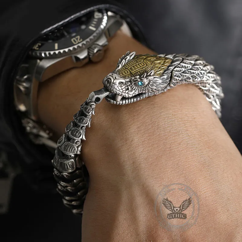 Vintage Dragon Ouroboros Copper Alloy Bracelet