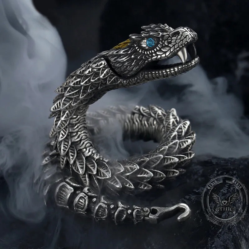 Vintage Dragon Ouroboros Copper Alloy Bracelet