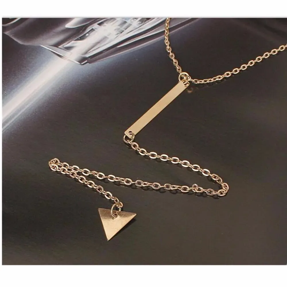 Vintage Girl Choker Chain Collares Hot Love Colar For Jewelry Triangle Women New Necklace