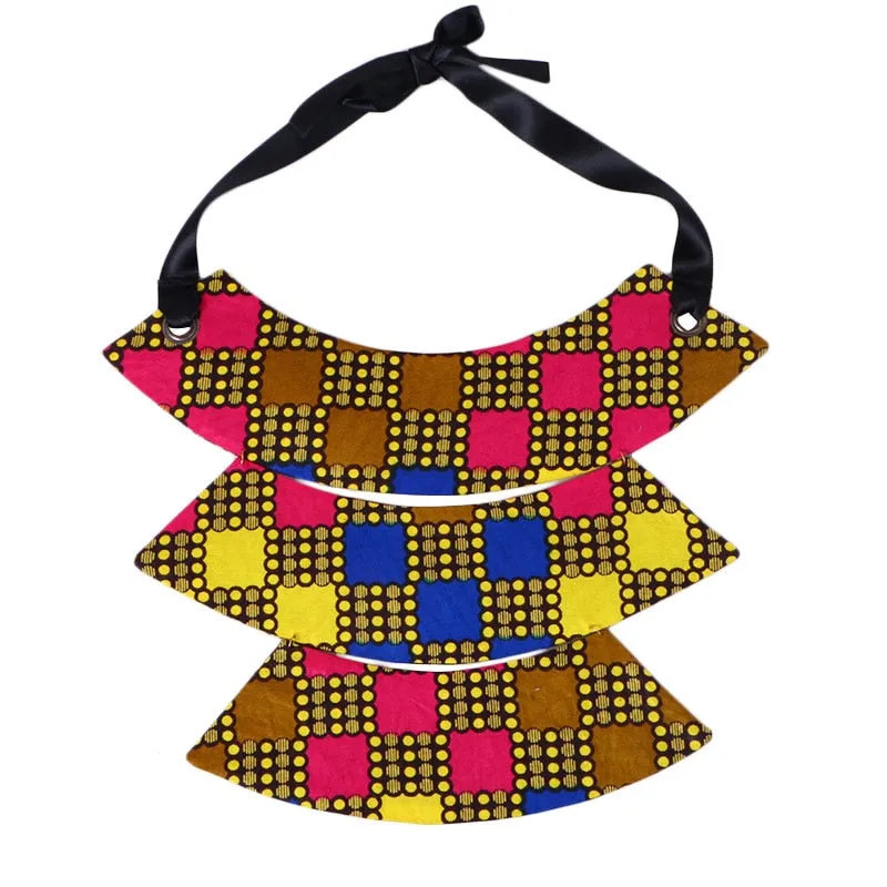 Wax Fabric Print Ankara Handmade Collar n Necklace