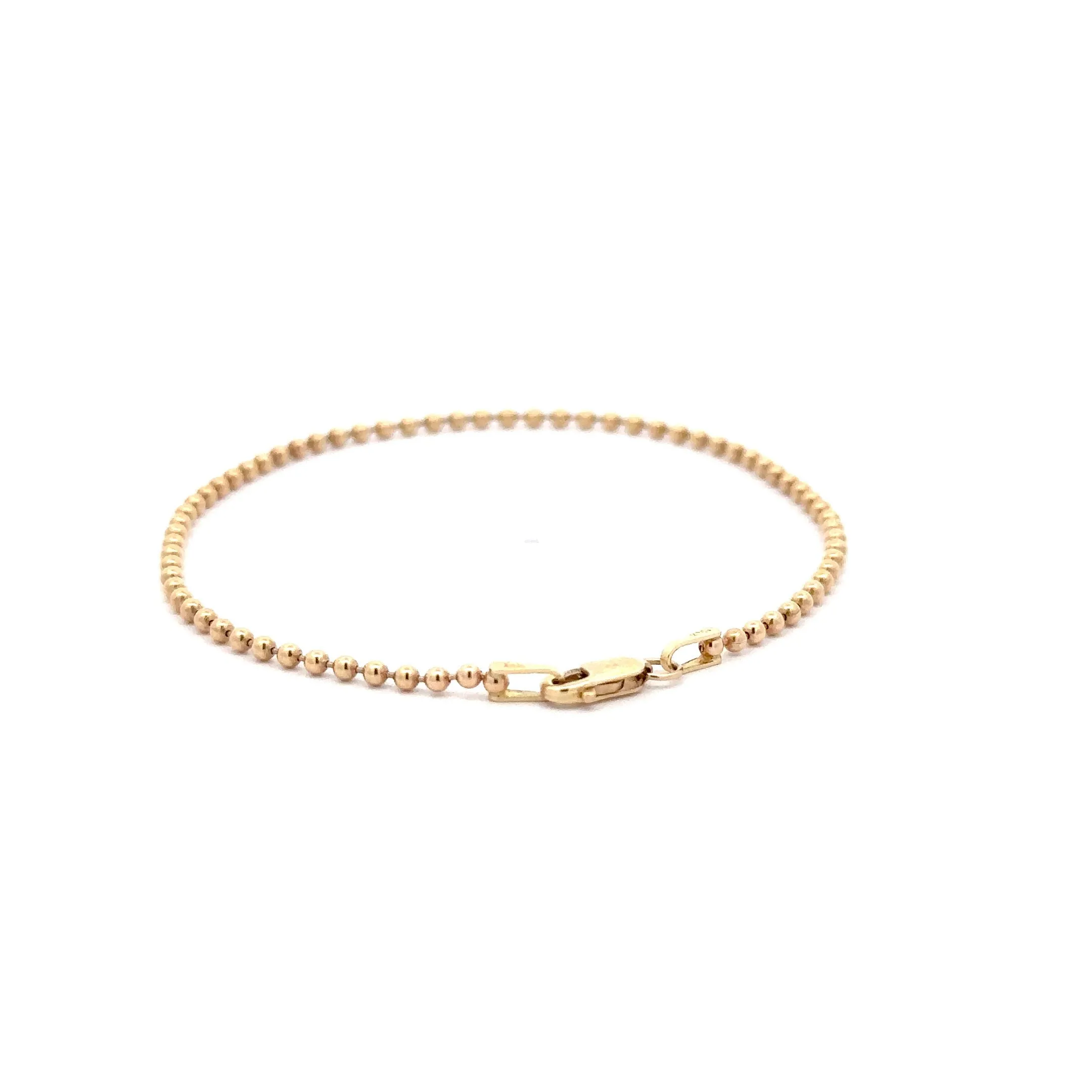 WD1140 14kt Gold Ball Bracelet