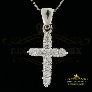 White 925 Sterling Silver Attractive special CROSS Pendant 2.09ct Cubic Zirconia