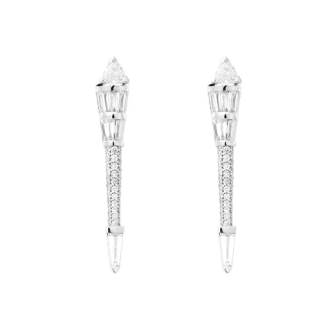 White Gold Energy Small Earrings