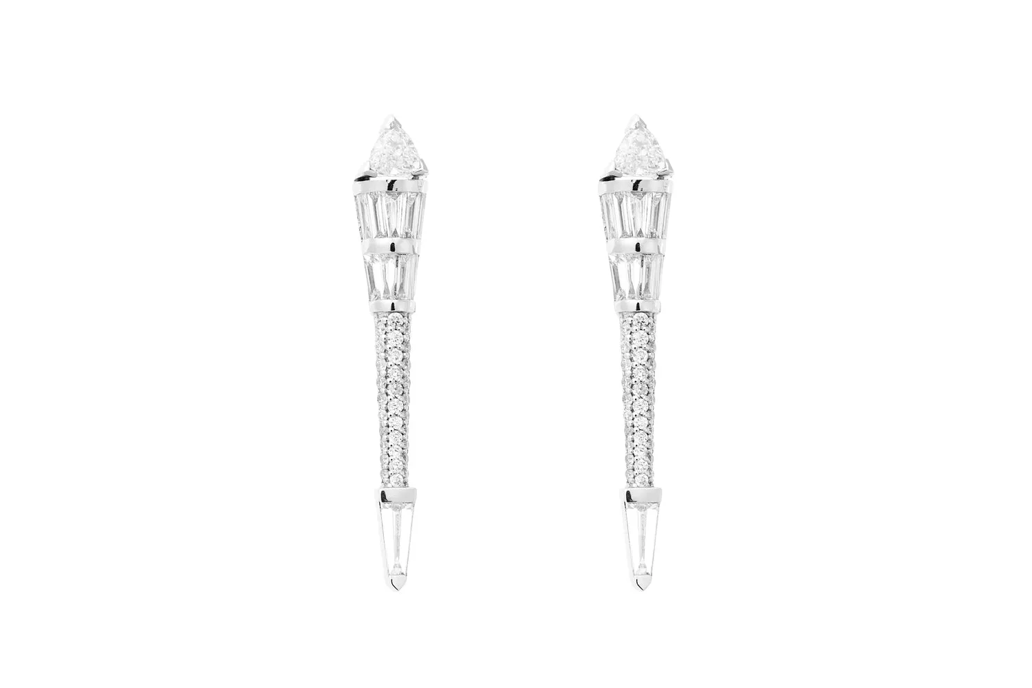 White Gold Energy Small Earrings