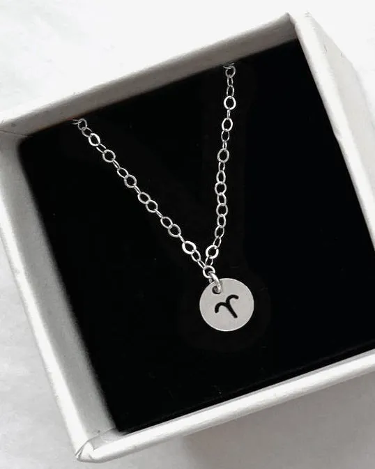 Zodiac Coin Necklace  - Sterling Silver